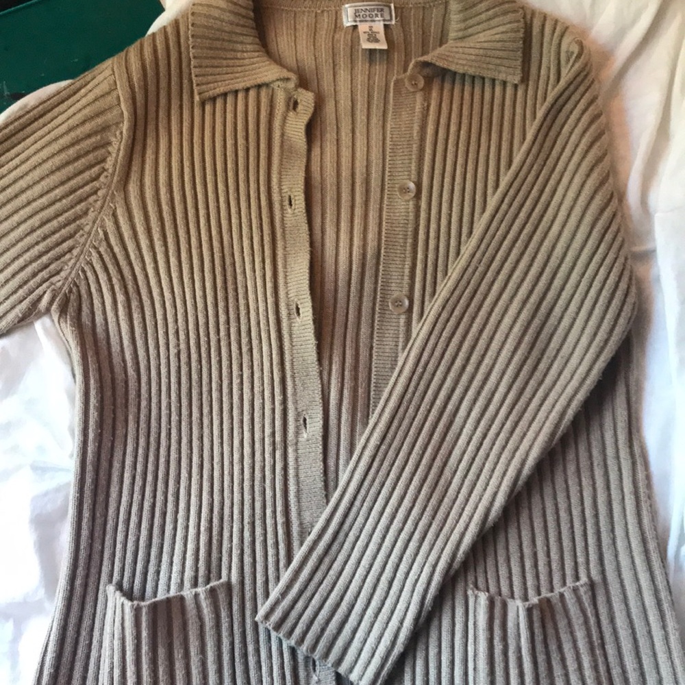 Long tan sweater